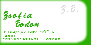 zsofia bodon business card